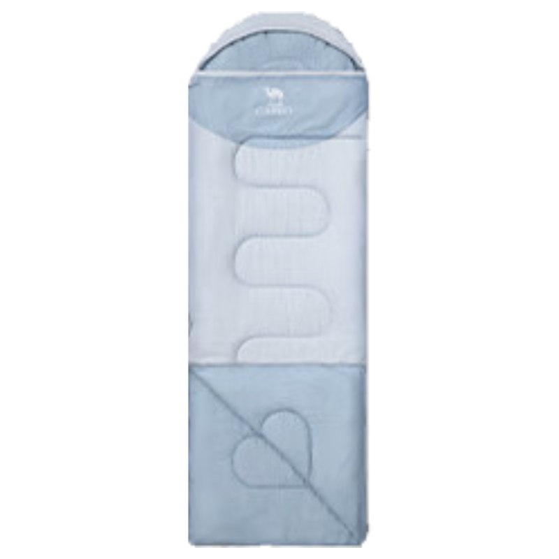 CAMEL Spring And Summer Outdoor Camping Overnight Thickened Winter Cold-Proof Cotton Sleeping Bag K1103 Moonstone Gray 1.35Kg Right