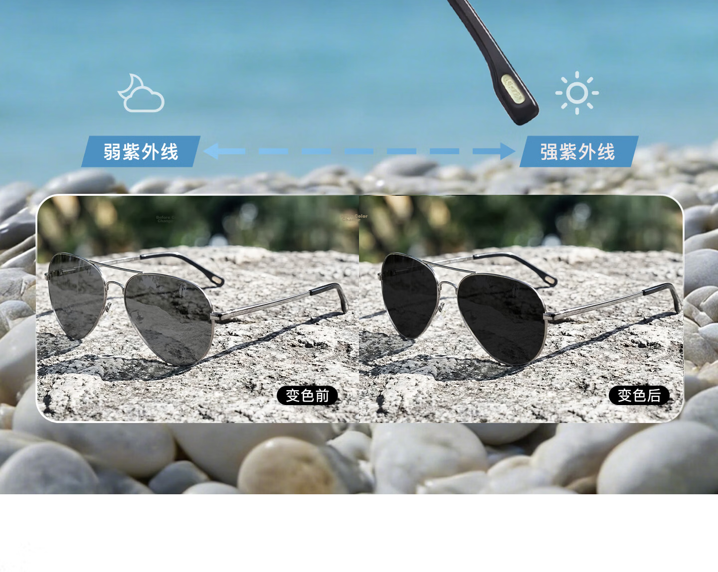 CAPONI Photochromic Polarized Sunglasses for Men And Women, Driving-Specific Glasses, Day And Night Use, Pilot-Style UV Protection And Sun Protectio 12