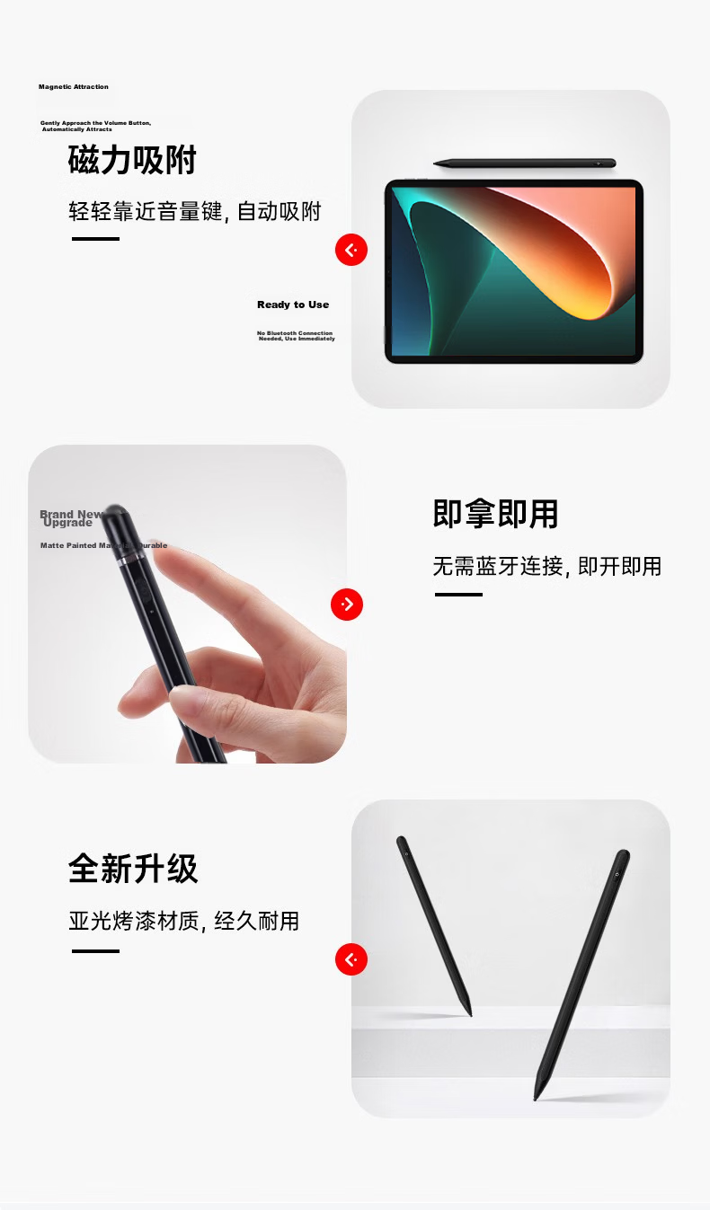 CangHua Compatible with Xiaomi Focus Stylus, Suitable for Xiaomi Tablets 8/7Pro/6Pro/Max/6SPro/5Pro, Handwriting Pen for Redmi Pad Pro Second Generation, Inspiration Touch Screen Capacitive Pe 4