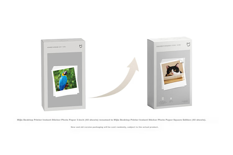 MI Mijia Desktop Printer Square Sticky Photo Paper (40 Sheets) Compatible with MI Mijia Photo Printer 1S / Mijia Desktop Photo Printer 2 2