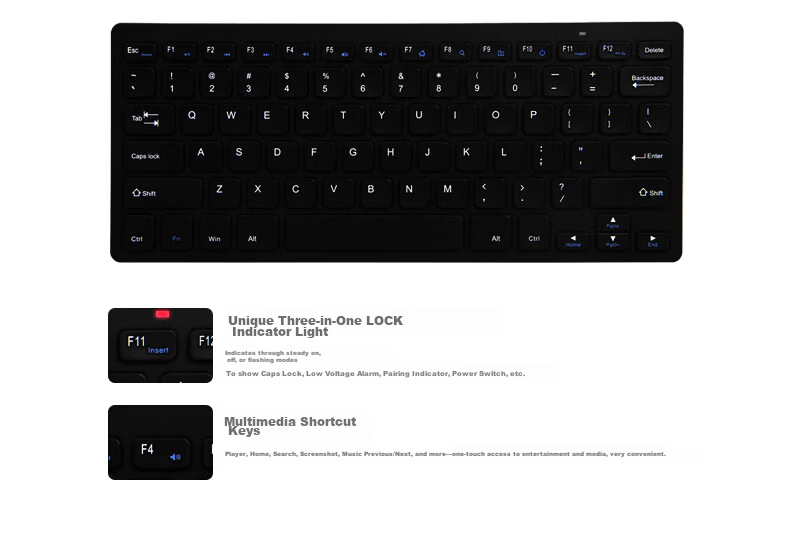 B.O.W Hangshi MK610 Wireless Keyboard and Mouse Set Retro Chocolate 79-Key Laptop Office Universal White 12