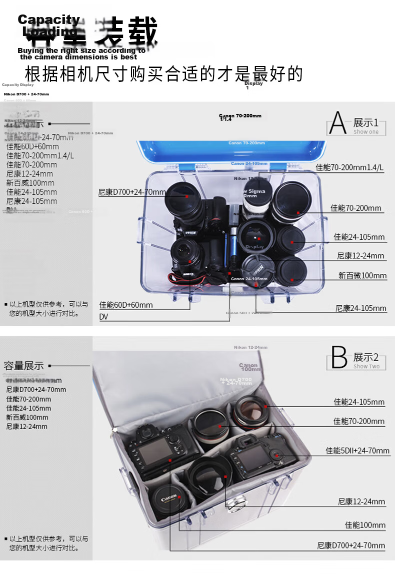 EIRMAI R10 DSLR Camera Dry Box, Moisture-Proof Case, Sealed Lens Electronic Box, Medium Size, Built-In Large Dehumidifying Card, Dazzling Gray Color 9
