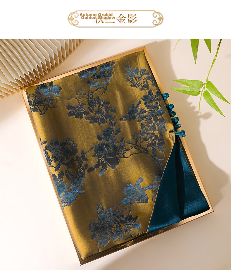 Hangsilk Double-Sided Satin Jacquard Silk Scarf Women's Mandarin Button Shawl Premium Birthday Gift for Mom and Elders Teacher's Day Present 24
