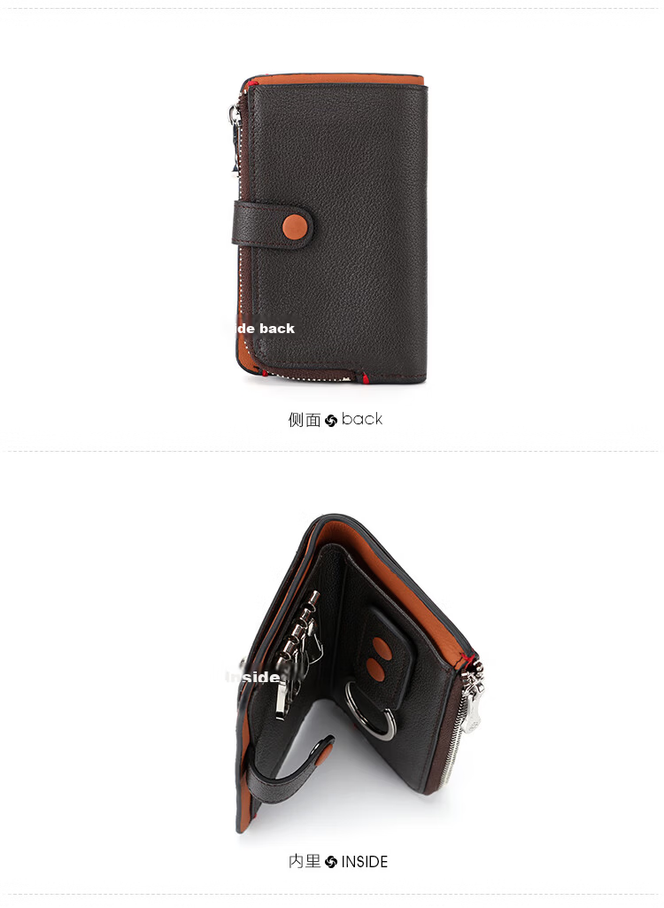 Samsonite Men's Multifunctional Leather Key Case Card Holder Coin Purse Key Organizer Birthday Gift TK7 6
