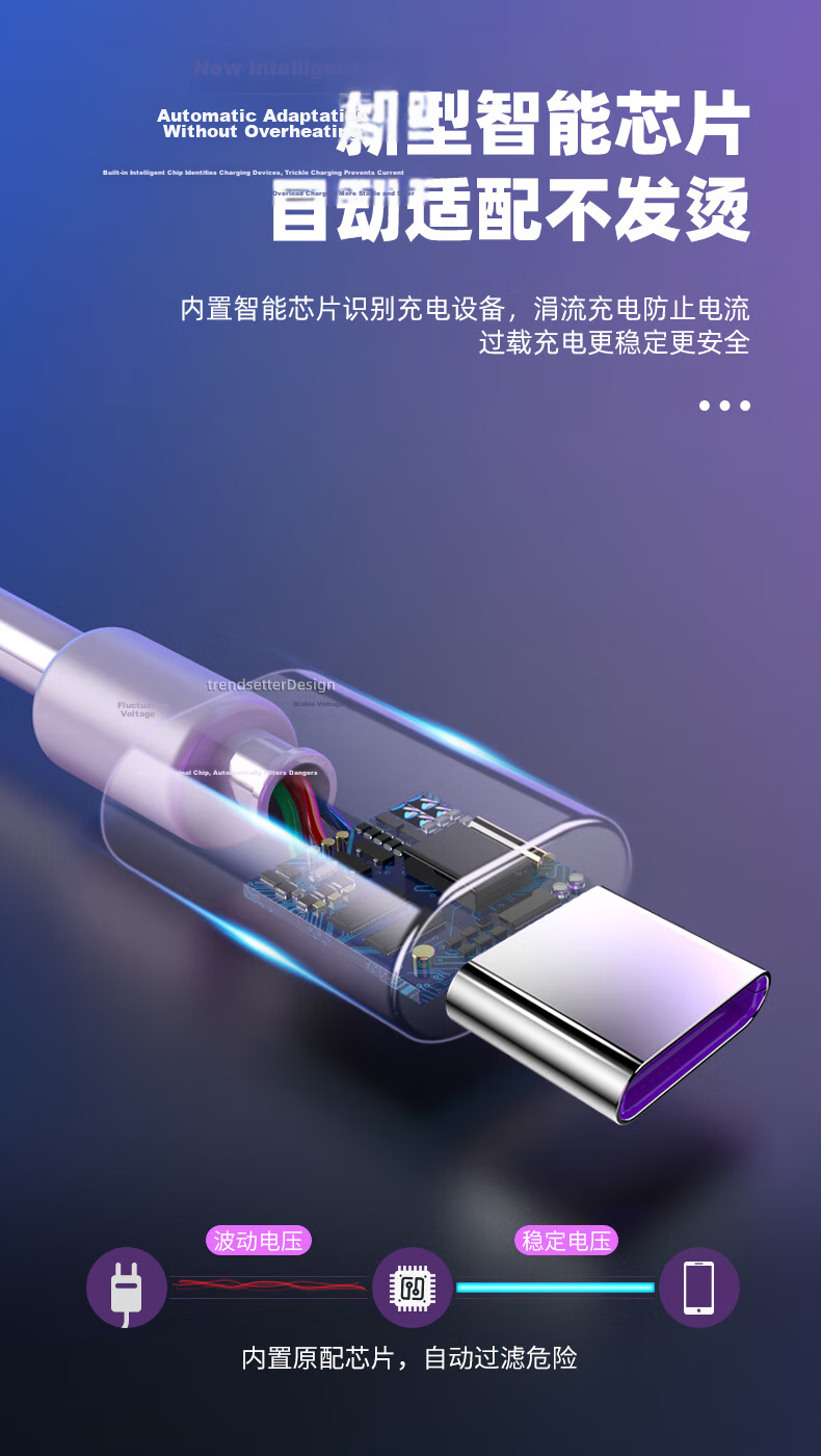Chaofan Compatible with Huawei Data Cable, 6A Super Fast Charging Cable, 66w/80w/100w, 3 Meters Extended, for Pura70/p60/mate70pro/70/Honor400/300/nova14 6
