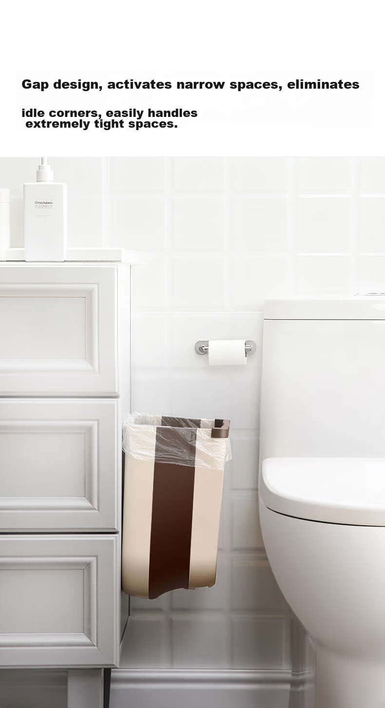 Mayflower 9L Kitchen Wall-Mounted Trash Bin Foldable Hanging Storage for Cabinet Door Bathroom Living Room 14