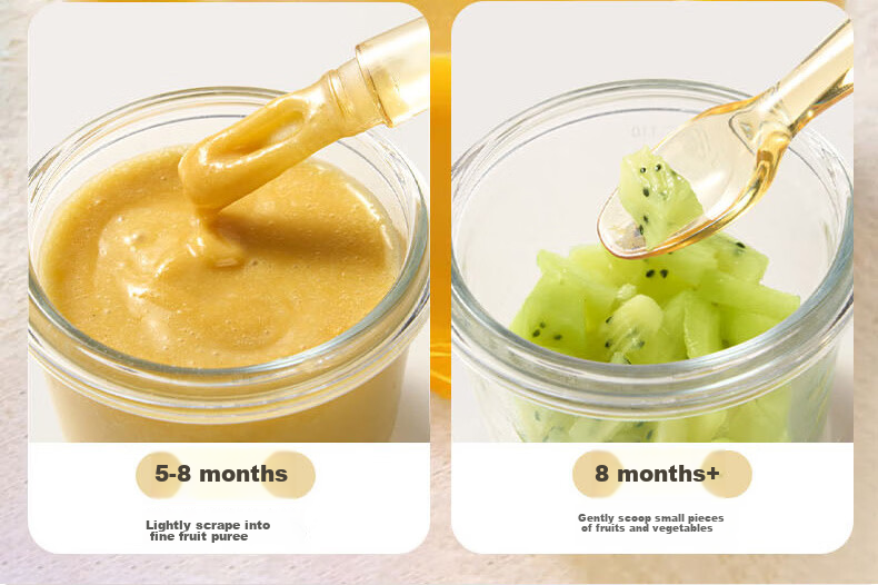 Baoshi PPSU Double-Ended Scraper Spoon, Baby Food Puree Silicone Spoon, Suitable for Babies over 3 Months Old, Digging Spoo 5