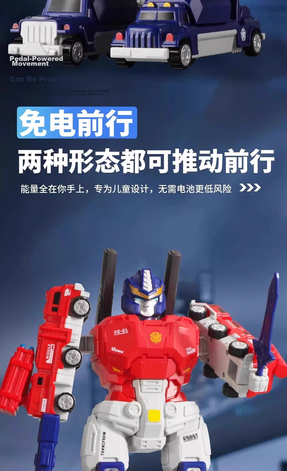 Soumade Children's Transforming Robot Car, Dual-Mode Toy Vehicle for Boys Aged 3-6, Educational Birthday Gift 13