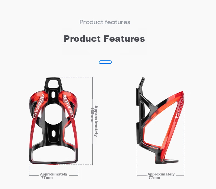 Move Iron Bicycle Water Bottle Cage Mountain Road Bike PC Water Bottle Holder Cycling Bracket Black 3