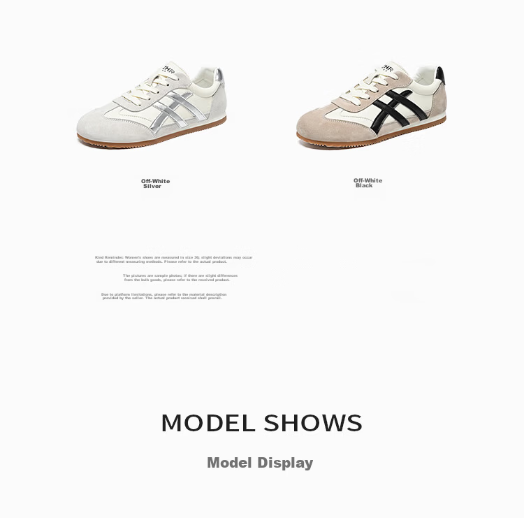 ZHR Mango Head German Shepherd Training Shoes Women Retro Flat Sports Shoes Soft Sole Casual Breathable Women's Shoes BT213 Beige Silver Size 36 14