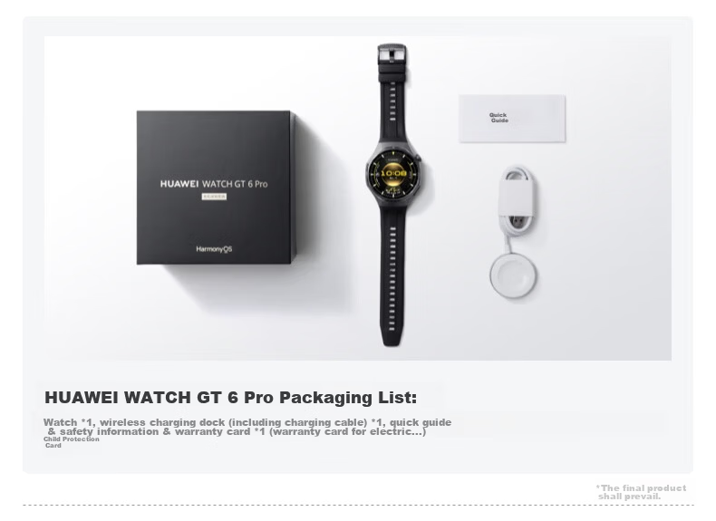 HUAWEI WATCH GT 6 Pro Obsidian Black 46mm Smartwatch with 21-Day Battery Life, Sapphire Glass & Titanium Alloy, Upgraded from GT5 Pro, Enhanced Cycling Experience 1