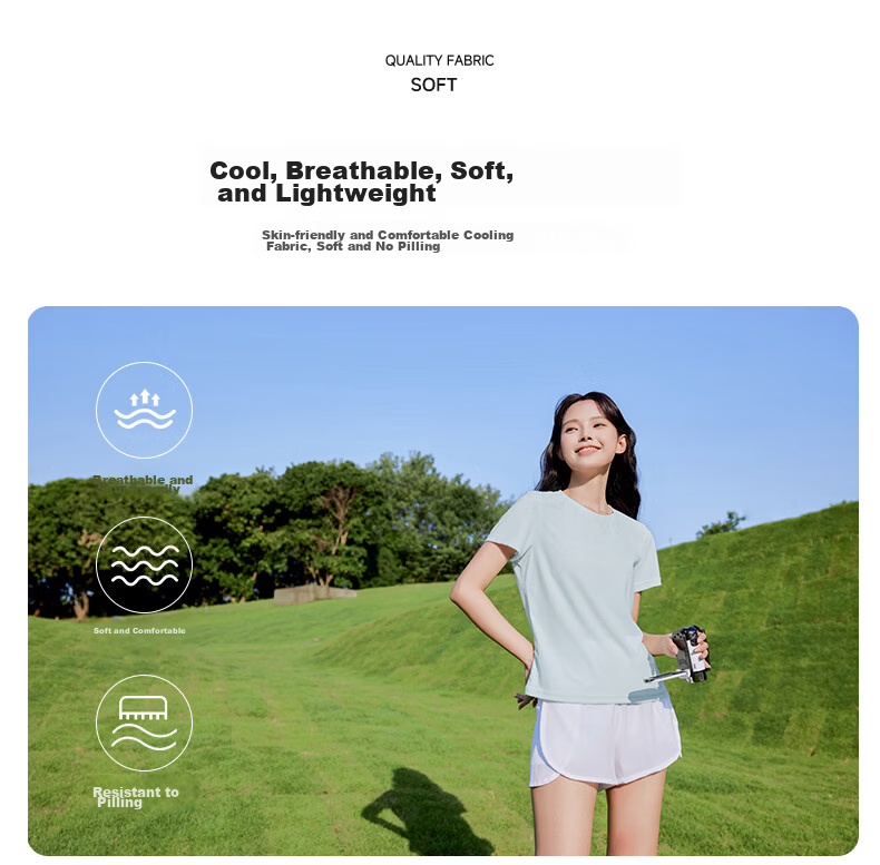 Baleno 5A Antibacterial Quick-Dry Slim Fit T-Shirt for Women, New Cool Breathable Sports Running Yoga Fitness Short Sleeve Top 4
