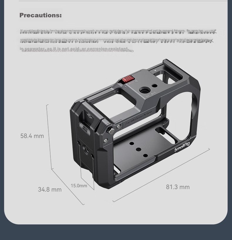 SmallRig Car Mini Shock Absorber Arm Suction Mount for Pocket3 Action5Pro Sports Camera Vlog Expansion Accessory Mini Vibration Dampener for Vehicle Shooting 5