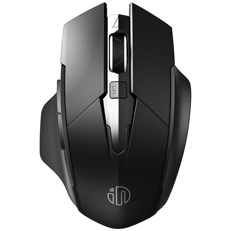 INPHIC F1 Wireless Rechargeable Silent Ergonomic Office Mouse for Desktop Laptop 2.4G Portable Type-C Black [PM6 Upgrade]