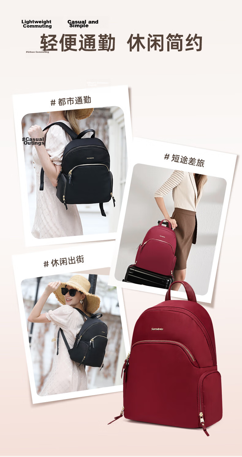 Xinxiuli Backpack Laptop Bag for Women, Business Commute 14-Inch Backpack Schoolbag Notebook Travel Bag Elegant And Fashionable 3
