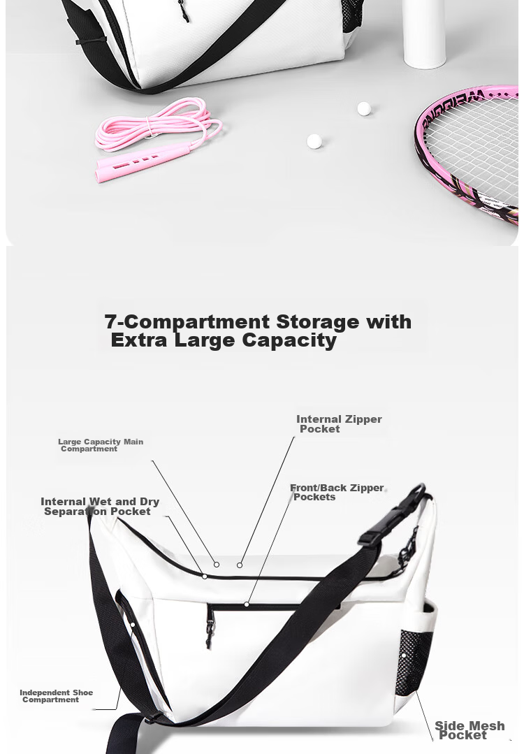 LOHAS Travel Fitness Bag for Women Small Waterproof Drawstring Backpack with Wet and Dry Separation Sports Swimming Bag Storage Ball Bag 8