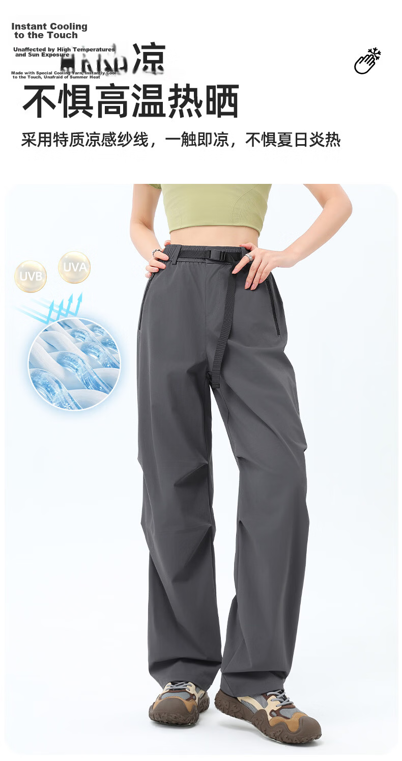Xueqiman Lightweight Work Pants 2026 Spring Summer Thin Outdoor Windproof Waterproof Mountaineering Paratrooper Pants 3