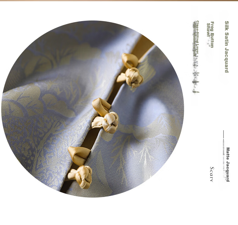 Hangsilk Double-Sided Satin Jacquard Silk Scarf Women's Mandarin Button Shawl Premium Birthday Gift for Mom and Elders Teacher's Day Present 16
