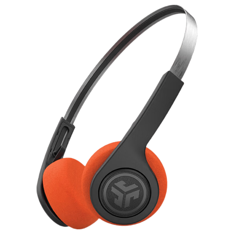 JLab Rewind 2 Retro Over-Ear Headphones Stylish Digital Lightweight Compact High-Quality Wireless Bluetooth Music Headset 520 Gift Black