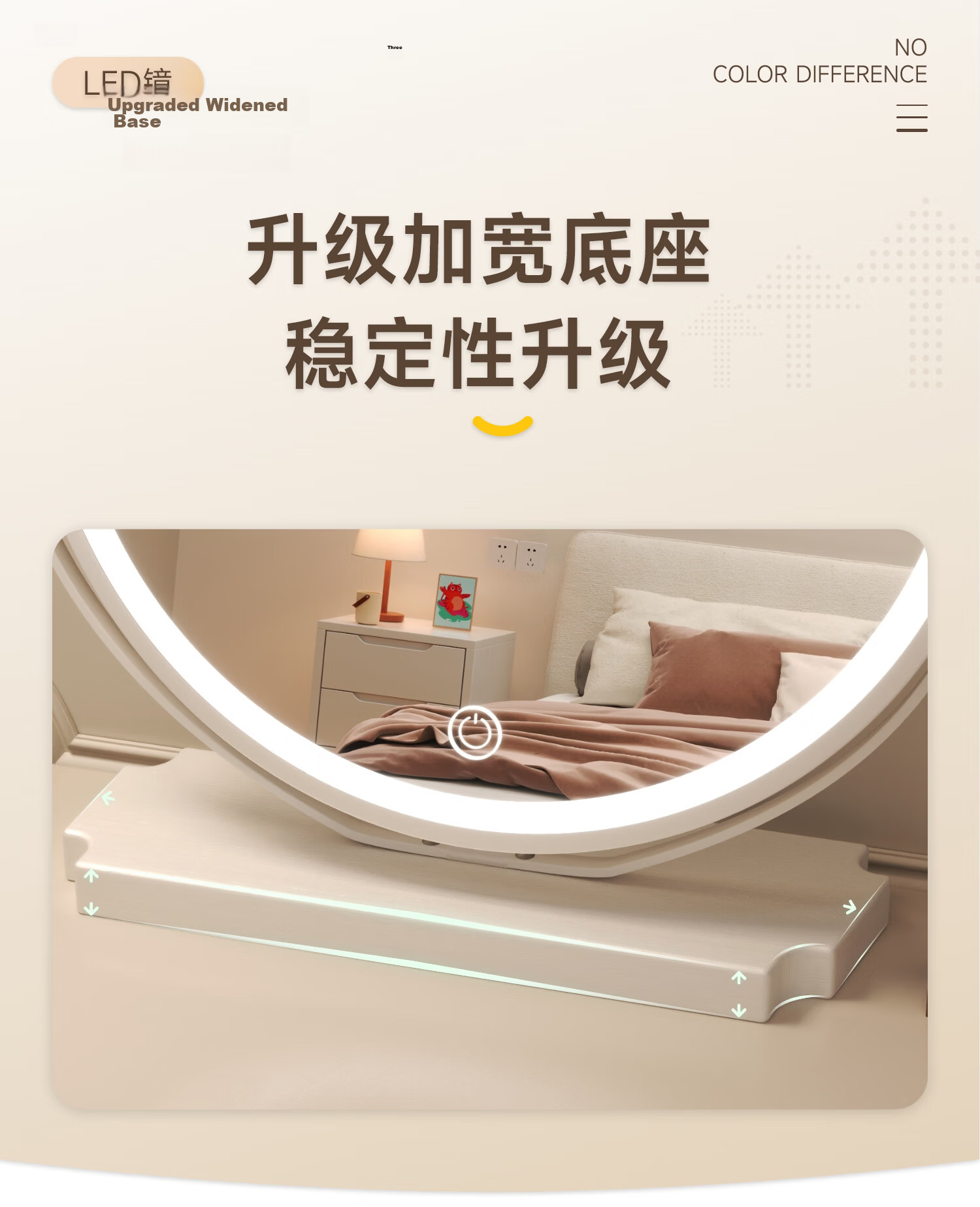 Musangfu LED Smart Lighted Makeup Mirror Desktop Rotatable High-Definition Vanity Mirror for Home Bedroom Dressing Table 16