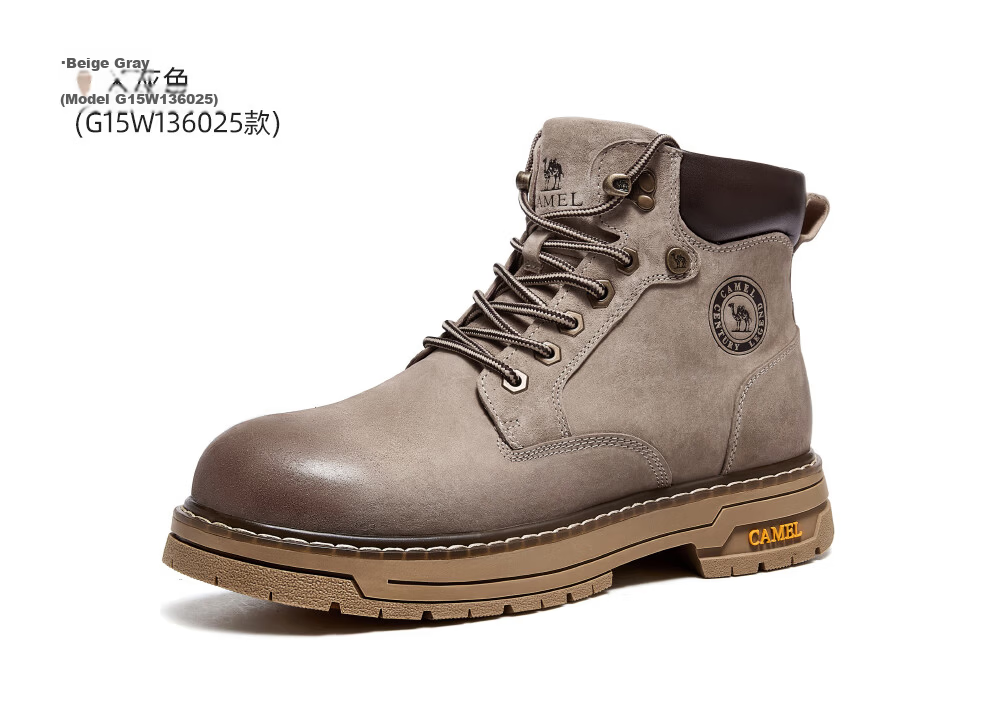 CAMEL Wang Junkai Edition Martin Boots High-top Outdoor Work Yellow Boots Men GE122W7757T Golden Yellow 42 34