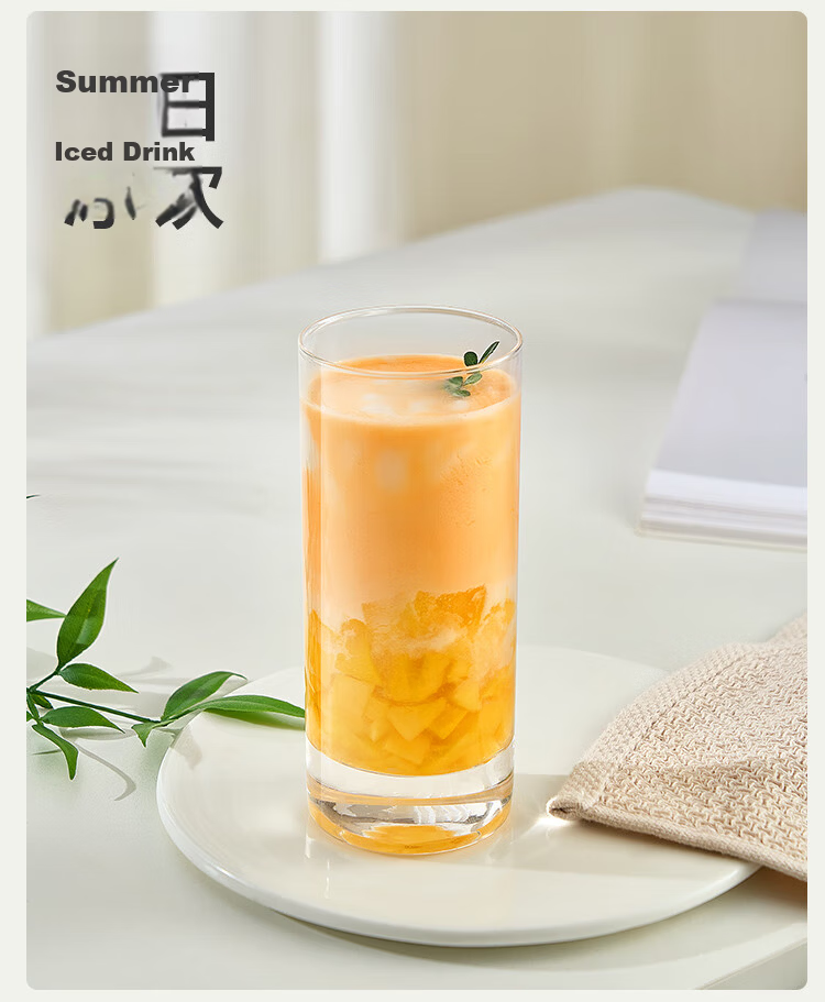 JD Original Glass Cups, Thick Bottom Straight Tea Infuser Coffee Mugs for Home Sharing, 350ml, Set of Six 8