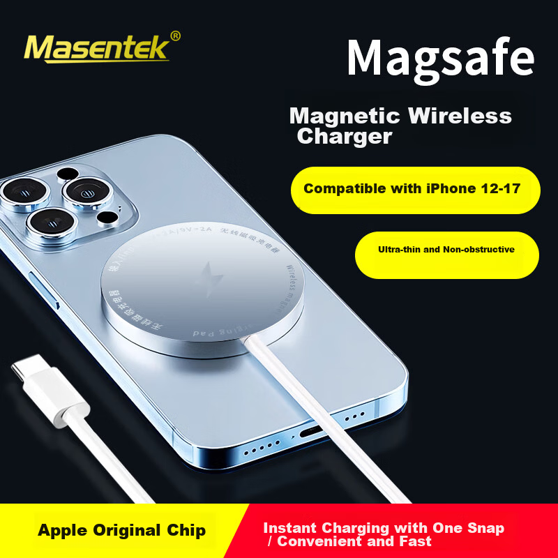 Masentek Wireless Charger Magnetic Dock for Apple iWatch Series 9/8/7/6/5/4/3/2/SE/Ultra Universal USB/Type-C