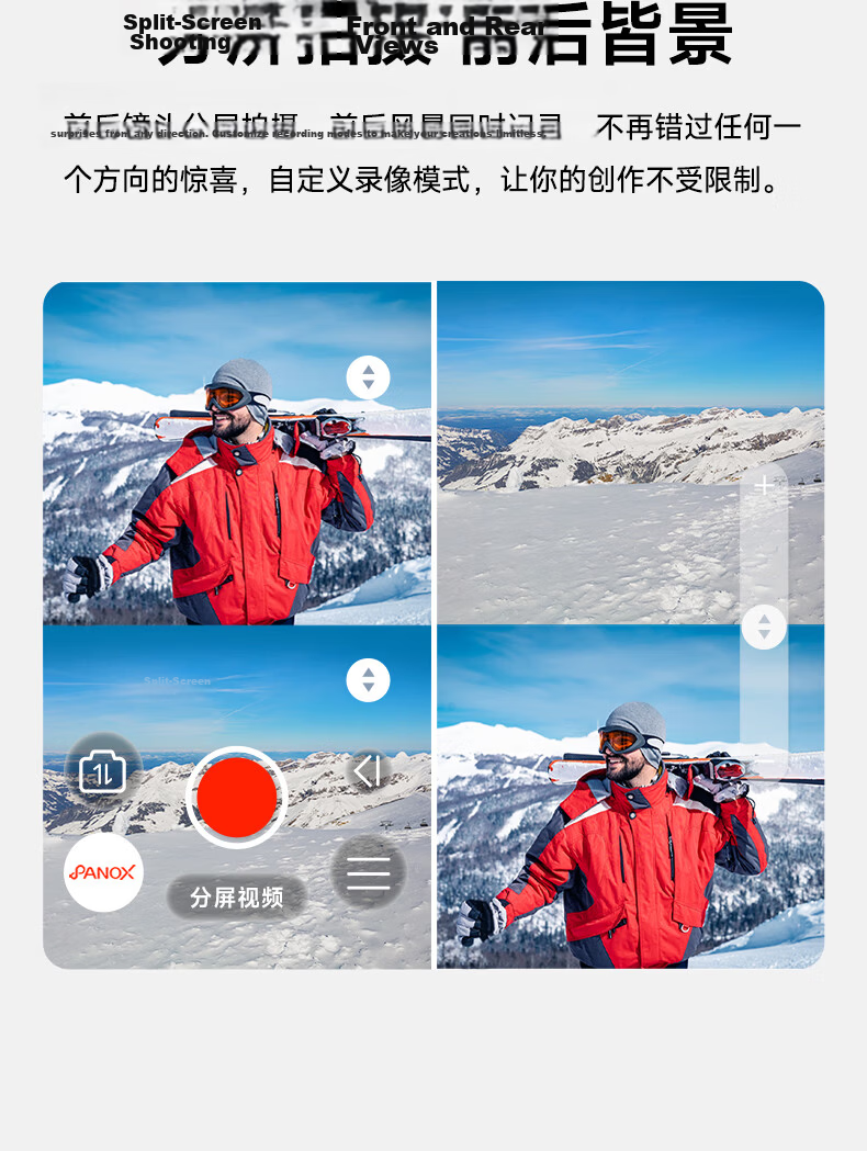 Mentech PanoX V3 360° 8K HD Stabilized Action Camera Motorcycle Riding Recorder Vlog Skiing Lure Fishing 9