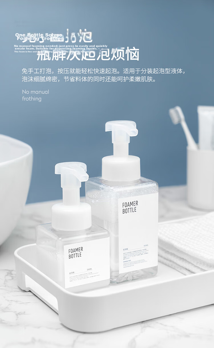 BANANA TRIP Foaming Bottle Liquid Dispenser Foaming Face Wash Soap Dispenser Foaming Pump Bottle 450ml 3