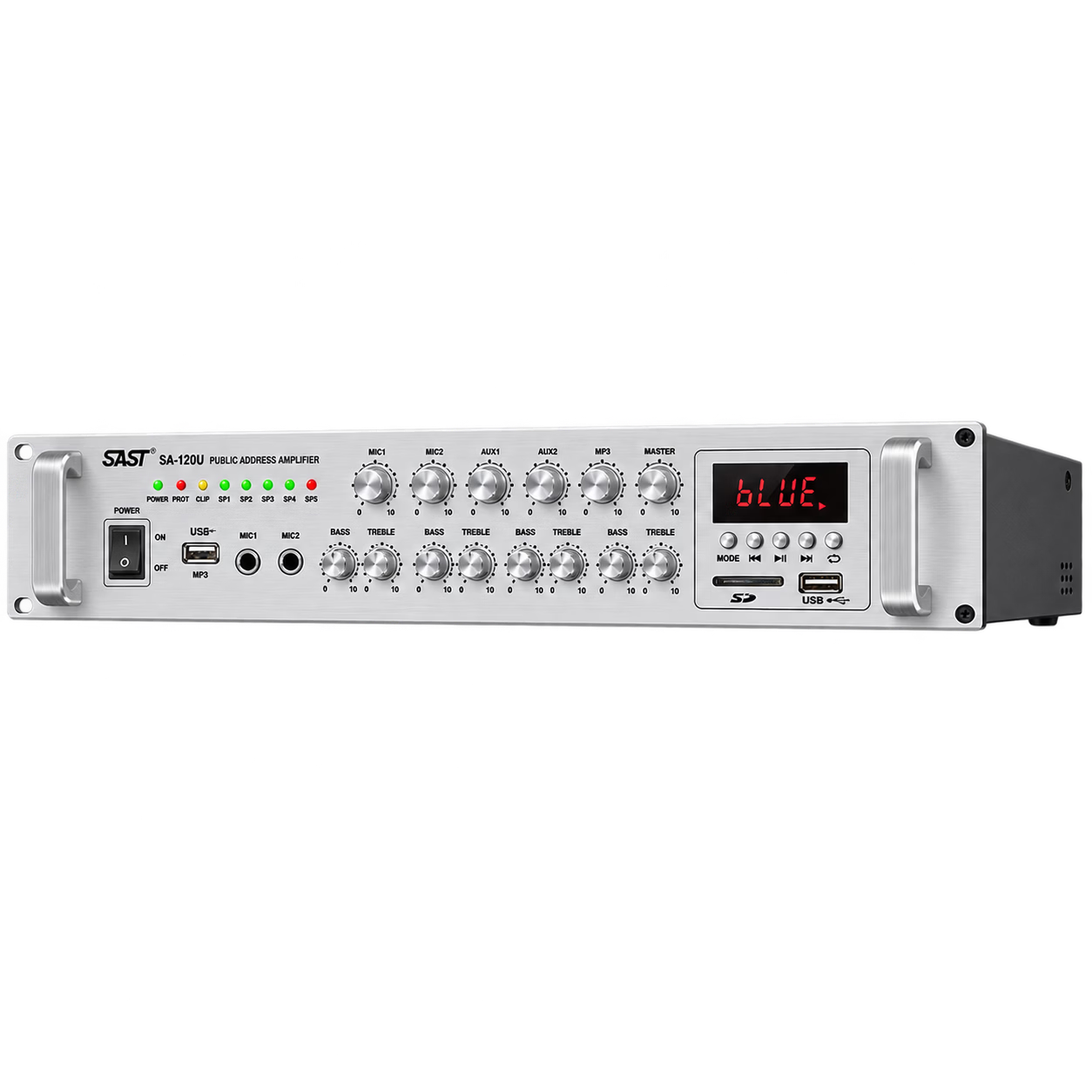 SAST 200W Constant Voltage High-Power Bluetooth Amplifier, Public Address System, Main Unit, Ceiling Speakers, Wall-Mounted Speakers, Store Meeting, Home Theater Combination, Six-Zone Sound Control