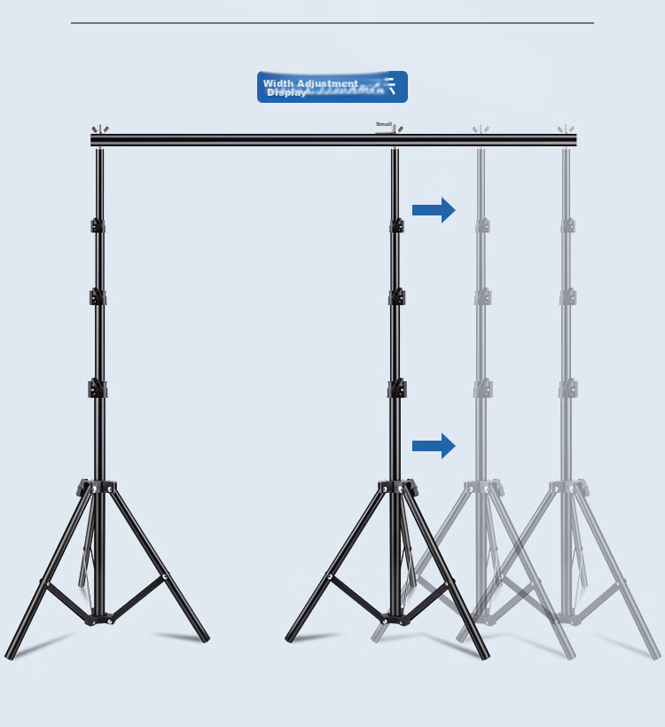 Leiz 2x2m Photography Background Stand Live Green Screen Support Chroma Key Photo Backdrop Stand Portrait Clothing ID Photo Shooting Thickened Portable Telescopic Gantry Background Stand 15
