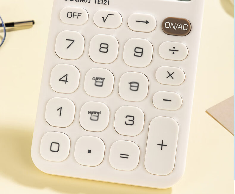 Deli Lightweight Portable Calculator 12-Digit Display Financial/Personal Calculator for Kids Office/Study Supplies TE121 Yellow 8