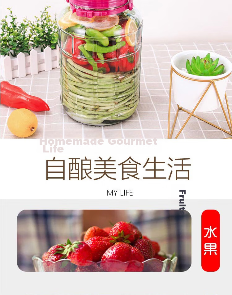 Jidukongjian Liquor Infusion Bottle, Thick Glass Jar for Home Use, Pickling Container, Sealed Jar, Wine Container, 10 Jin Capacity with Tap 6
