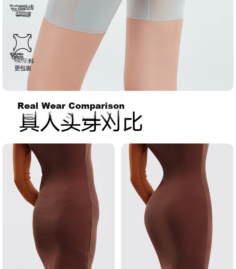 GRACEWELL High-Waist Shaping Waist Slimming Hip-Lifting Panties Summer Ultra-Thin Ice Silk Postpartum Body Shaping Underwear Black 3XL 11