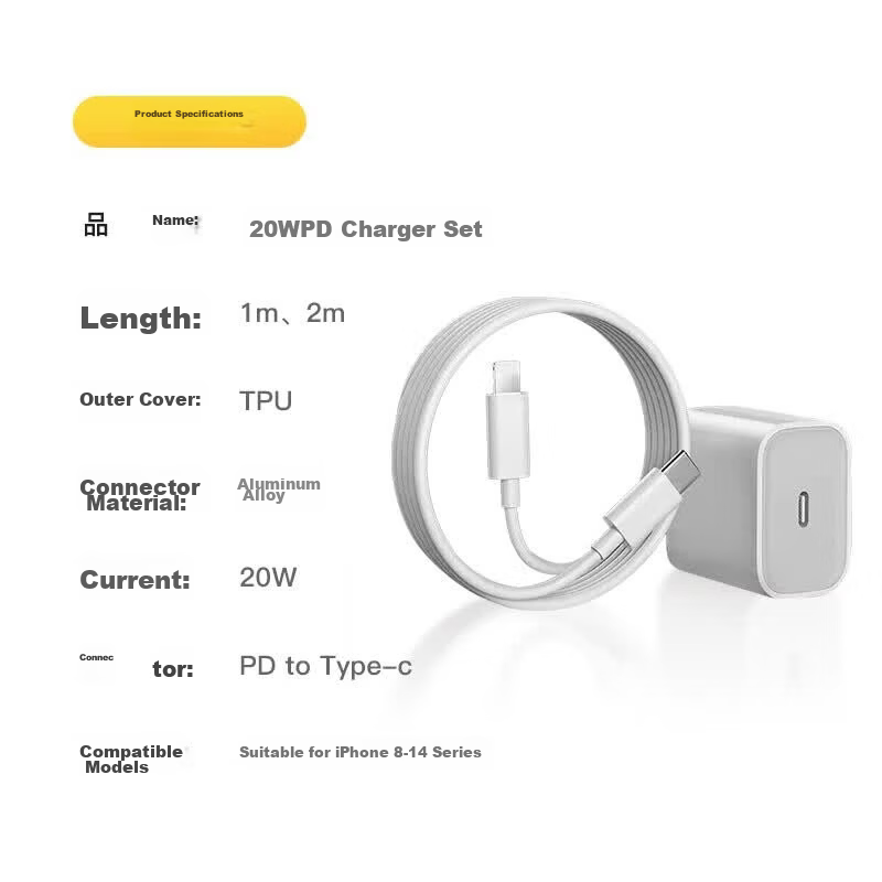Baking Apple Charging Data Cable for iPhone 14/13 Pro Max/12 Fast Charging Compatible with Original Genuine iPhone 11/10/8 Plus iPad Air Pro Tablet 10
