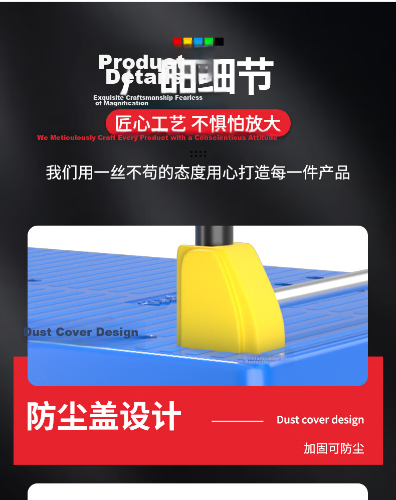 Haojiaju Folding Platform Hand Truck, Double Steel Tube Load Capacity 900 Jin, 90*60cm 5-Inch Wear-Resistant Wheels, Push-Pull Cargo Transport Trolley for Renovation And Factory Use 12