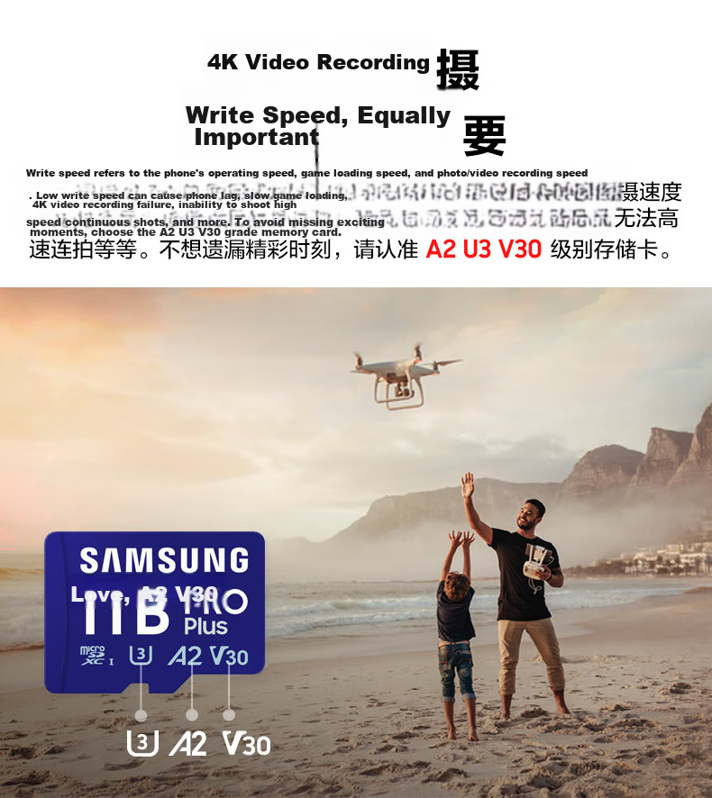 SAMSUNG 512GB TF (MicroSD Express) P9 Solid State Storage Card for Switch 2 Game Console, Sports Camera, Drone Memory Card, 800MB/s Read Speed 4