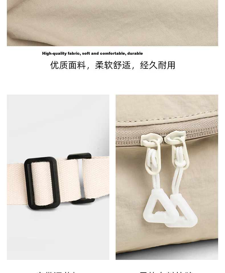 C.BANNER Large Capacity Crossbody Bag for Women, Trendy Student Simple Commuter Versatile Shoulder Fabric Bag, Fashionable Chest Bag 5
