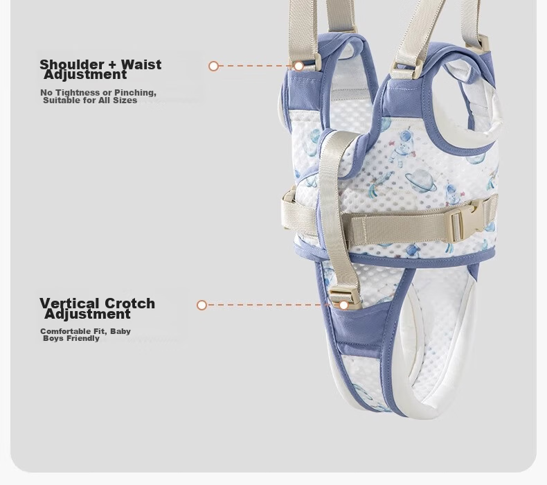 Beitais Baby Walking Harness Anti-Choke Breathable Toddler Walking Stand Fall Prevention Safety Strap Spruce Blue 8