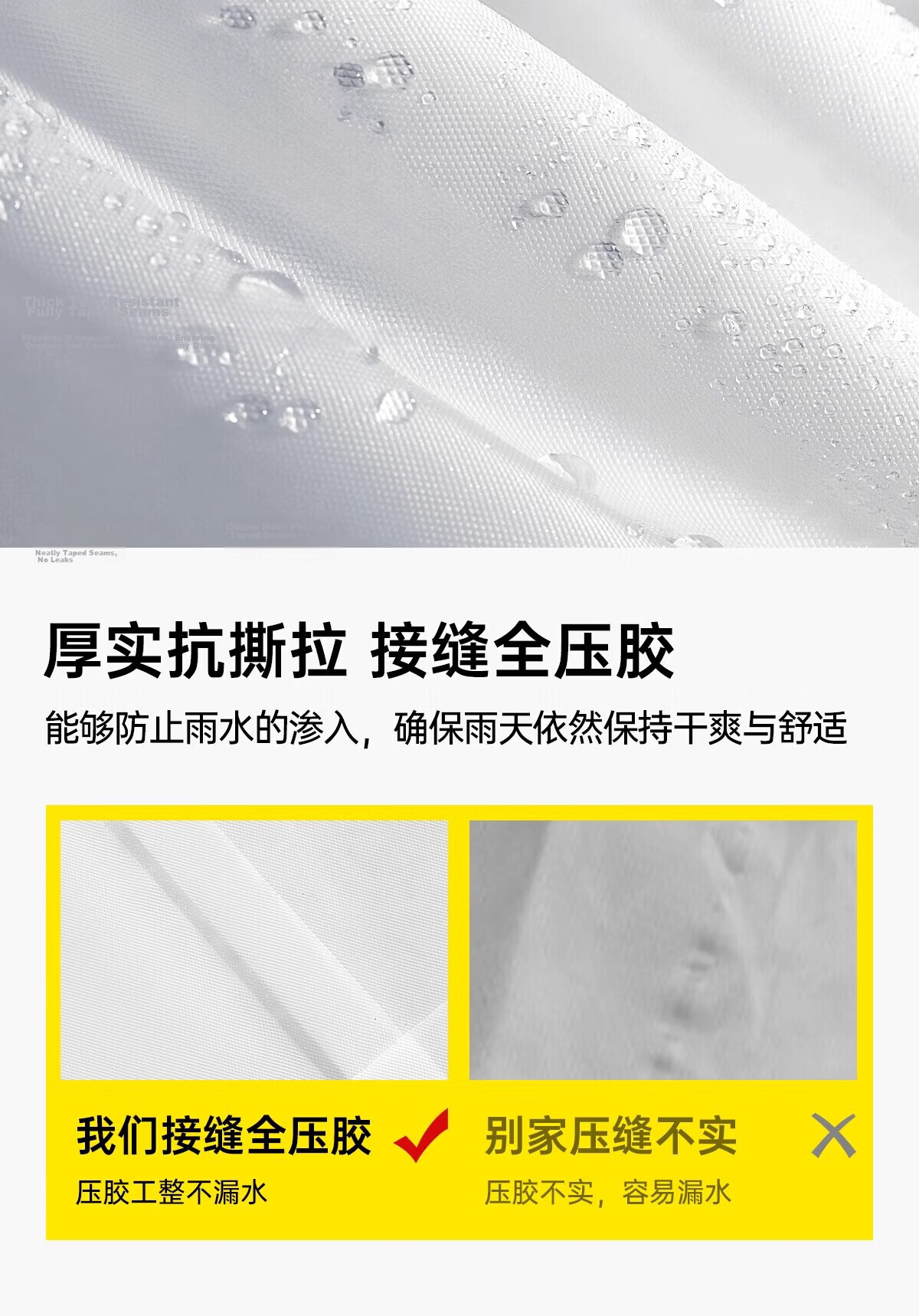 Zhiyouyi Disposable Raincoat Thickened Integrated Full-Body Rain Poncho with Large Hood for Adults Portable Outdoor Cycling Mountaineering 7