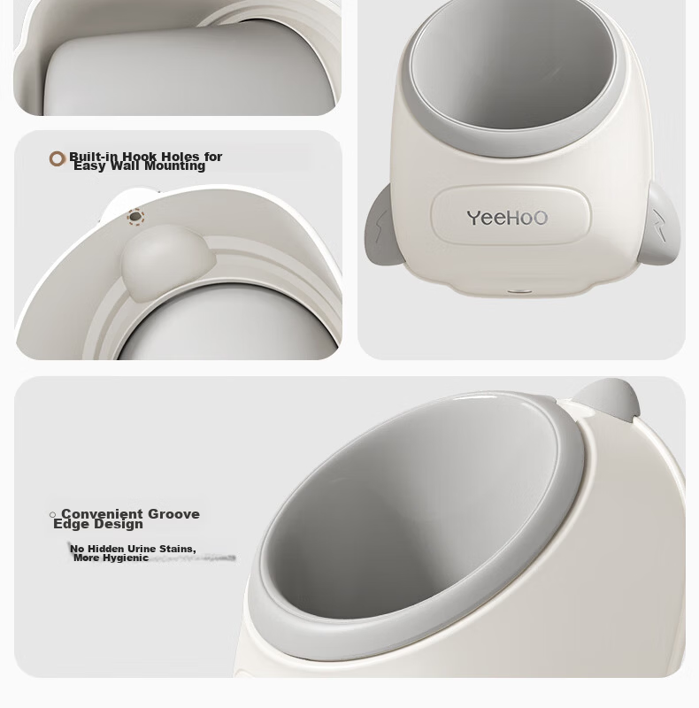 YEEHOO Boys' Wall-Mounted Standing Urinal Children's Potty Training Toilet Bowl Urine Collector 16