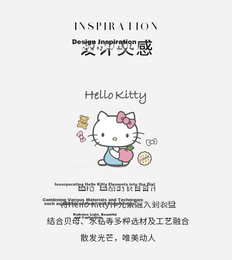 Hello Kitty Sanrio Women's Luxury Delicate Bracelet Watch Valentine's Day Gift for Girlfriend, Best Friend, Wife 2186 4