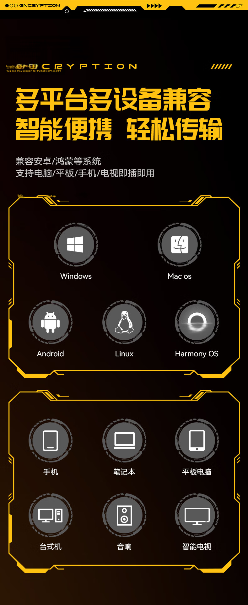 EAGET Large Capacity Solid State USB Flash Drive 256GB Type-C, Read Speed 560MB/s, USB3.2, Fingerprint Encryption, Phone Storage Expansio 9