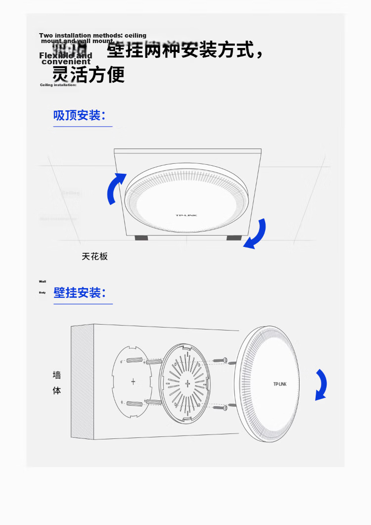 TP-LINK AX3000 Dual-Band Wi-Fi 6 Ceiling Mount AP Router with 2.5G Port for Whole-Home Wi-Fi, Villa, Hotel, Commercial Use XAP3020GC-PoE/DC Easy Expansion 23