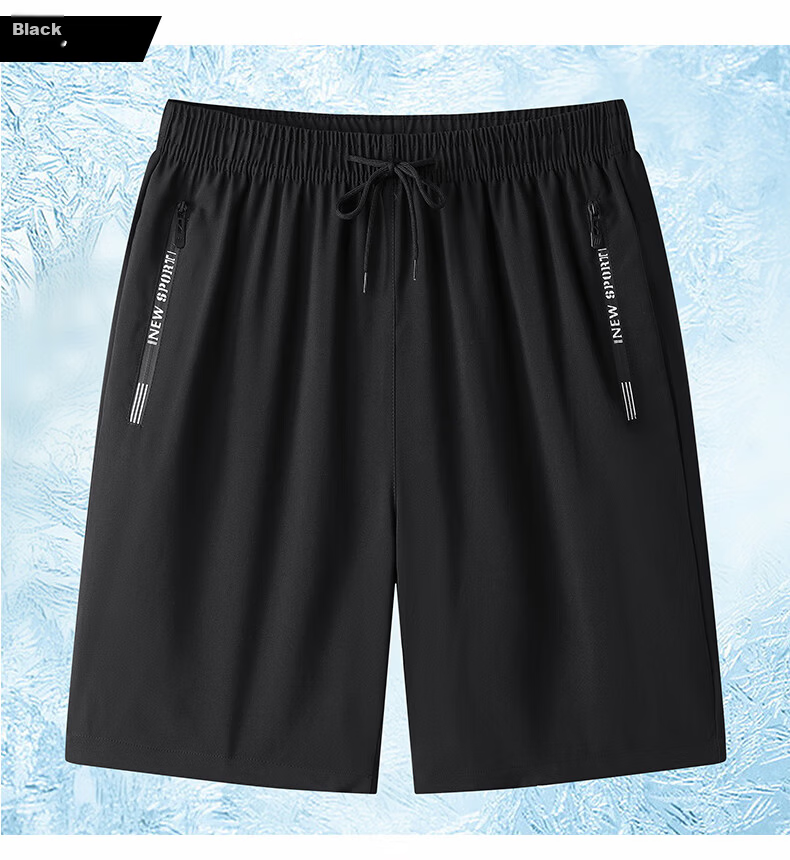 TUCANO Men's Shorts, Summer Two-Piece Set, Sports Ice Silk Lightweight Comfortable Quick-Dry Five-Point Pants, Fashionable Menswear, Gray/blue L 13
