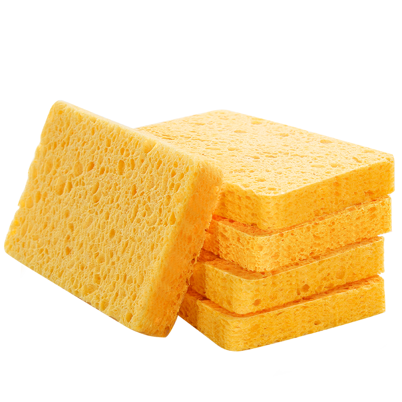 Baijiahao Sponge Scrub Cloth Dishwashing Cleaning Cloth Oil-Resistant Kitchen Dish Brush Sponge Blocks 5-Pack