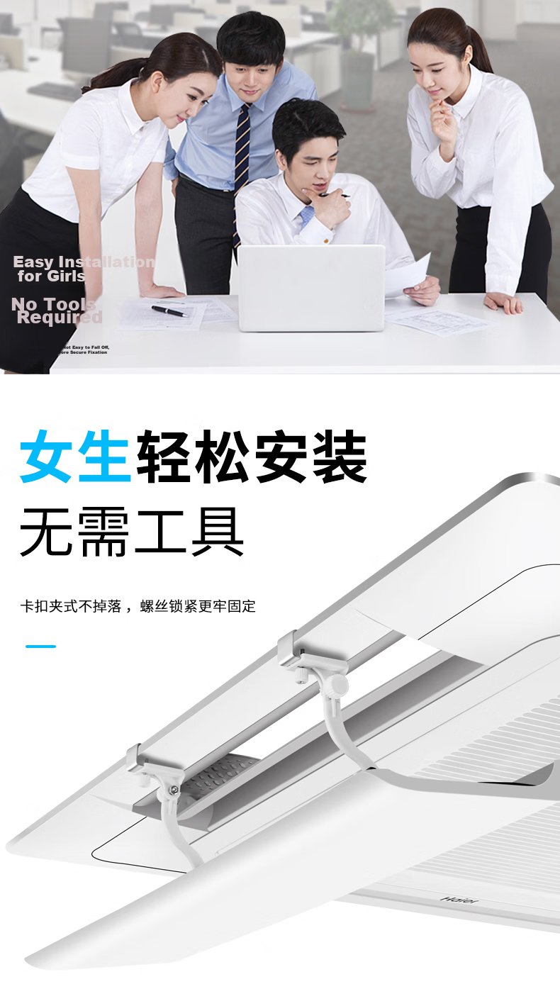 XIAOHUANGHOU Central Air Conditioning Wind Deflector, Anti-Direct Blowing Duct, No Drilling Required, Adjustable Angle, Alloy Durable, for Home And Office Use 4