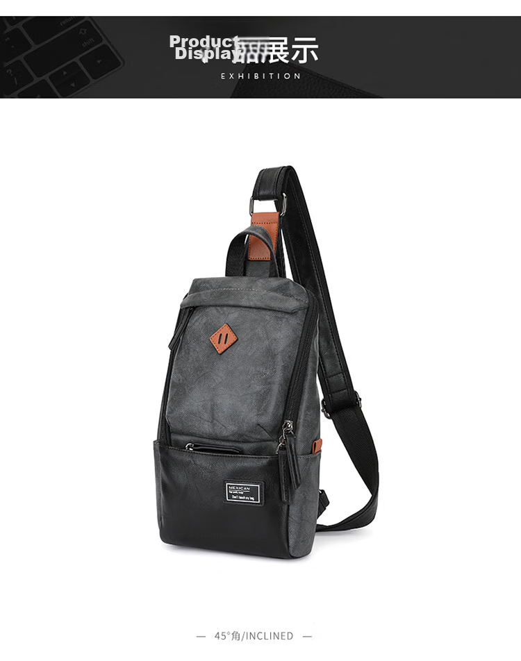 MEXICAN Men's Chest Bag, Portable Travel Casual Shoulder Crossbody Bag, Phone Waist Pack, Backpack, Cycling Fashion Commuter Student Bag 11