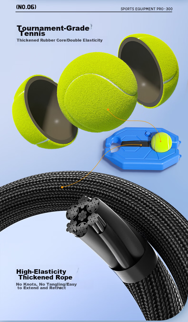 361° Tennis Racket for Men And Women Beginners, Professional Carbon Fiber Integrated Single Racket with String, Rebound Training Set 5