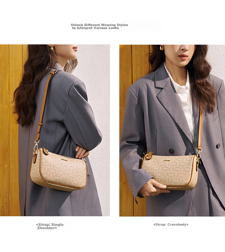 Aokang Women's Bag 2026 Trendy Retro Dumpling Bag Luxury Crossbody Shoulder Bag Birthday Gift for Girlfriend Wife 8